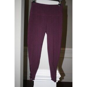 Women's Reebok Leggings w/Lattice Detail Purple Sz Small